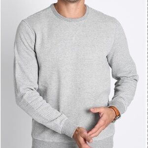 Jachs New York Striped Sustainable Fleece Crewneck Pullover size XXL